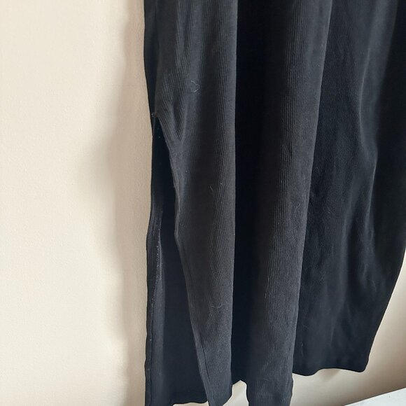 H&M Thin Black Ribbed Midi Tank Dress BodyCon sz Sm - Picture 5 of 6